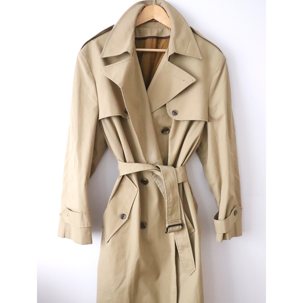 Vintage Midi Tan Trench Coat